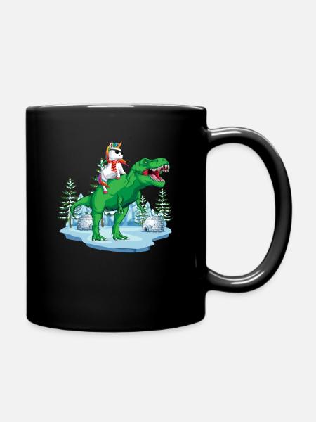 Licorne T Rex Noël Cadeau Dinosaure Garçon Fille - Mug uni - noir