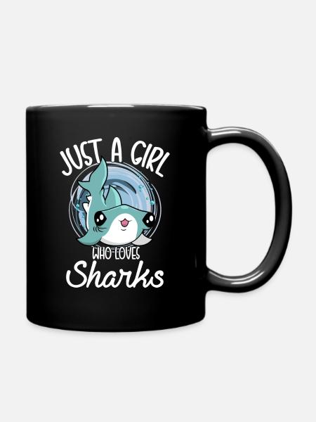 Juste Une Fille Qui Aime Les Requins - Mug uni - noir