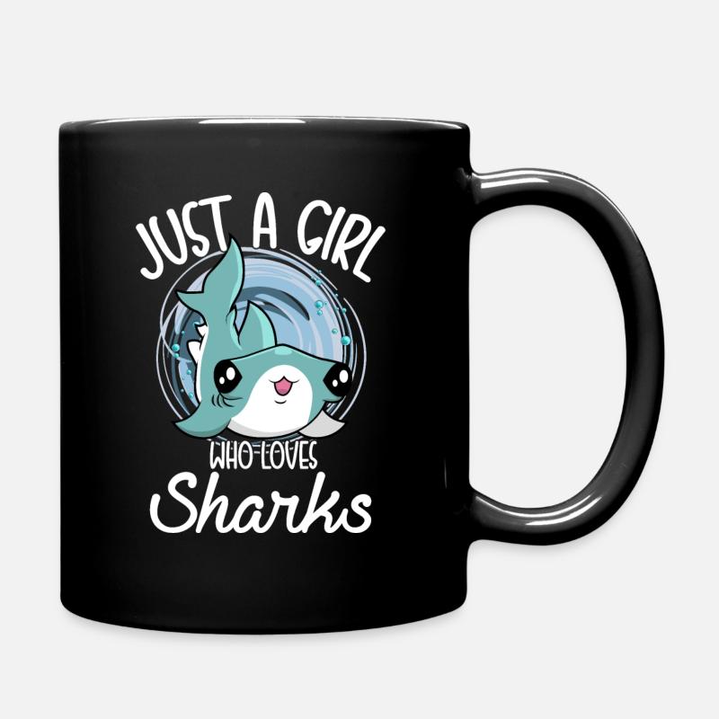 Juste Une Fille Qui Aime Les Requins - Mug uni - noir