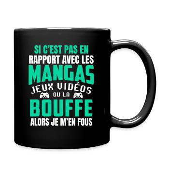 Cadeau Ado Geek Garçon Otaku Manga Et Jeux Vidéo - Mug uni - noir - Droite