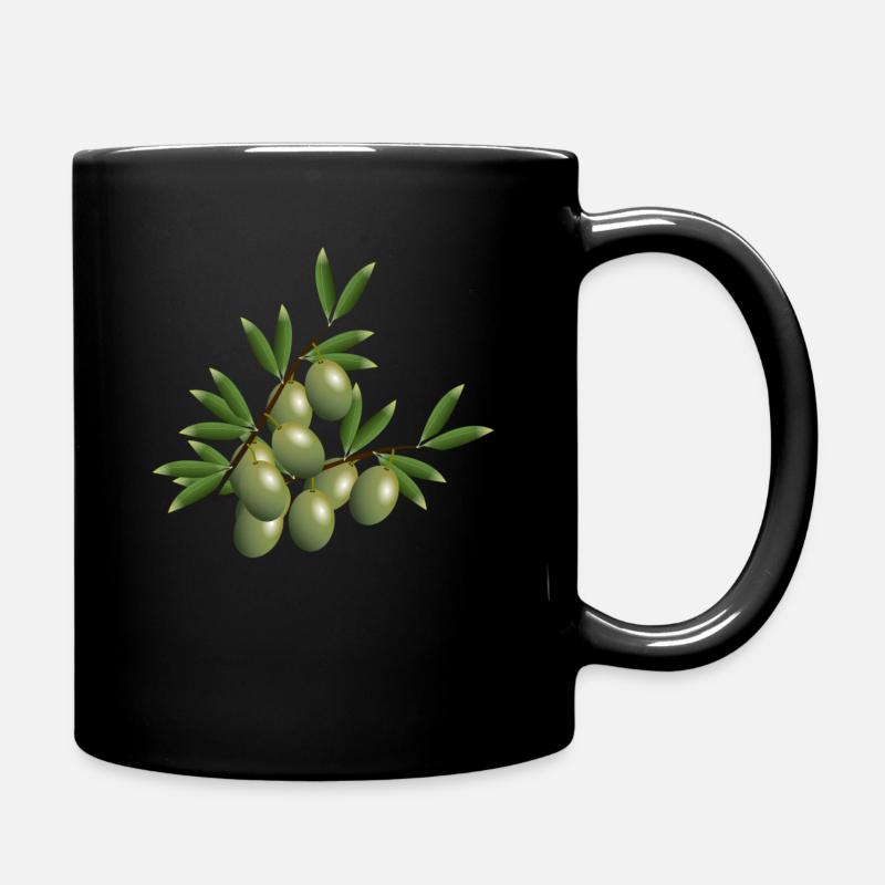 Olives Olive tree Green olives Olive oil - Full Colour Mug - black