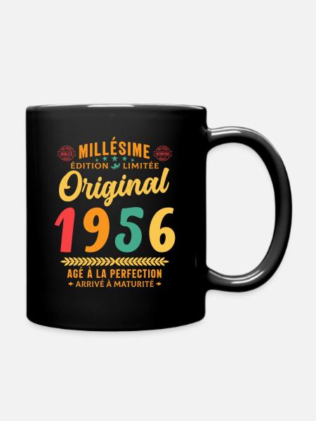 66 ans Millésime 1956 Original Cadeau - Mug uni - noir