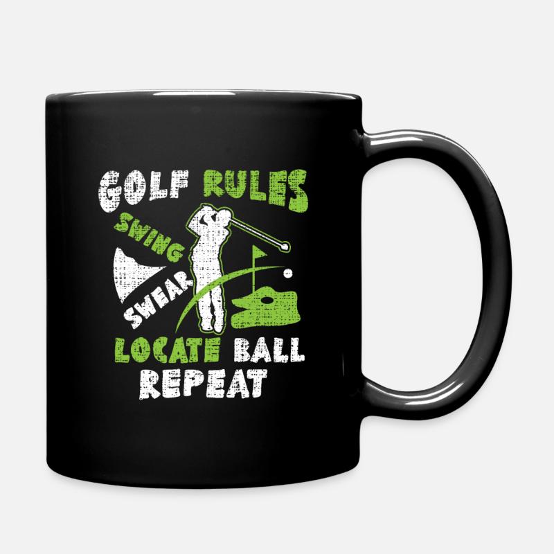 Golf Golfer Golfschläger Golfball Golfplatz - Tasse einfarbig - Schwarz