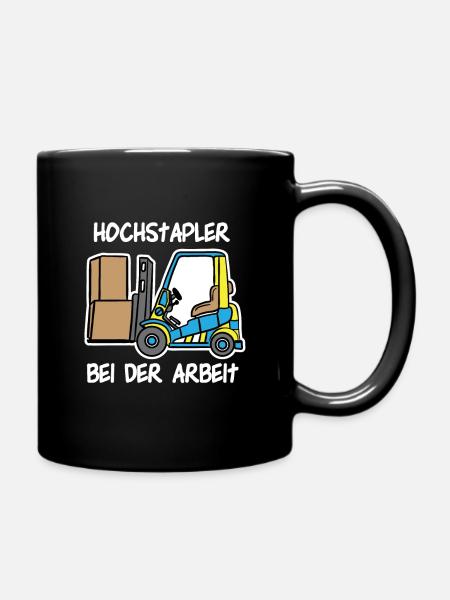 Staplerfahrer Logistik Lager Logistiker Stapler - Tasse einfarbig - Schwarz