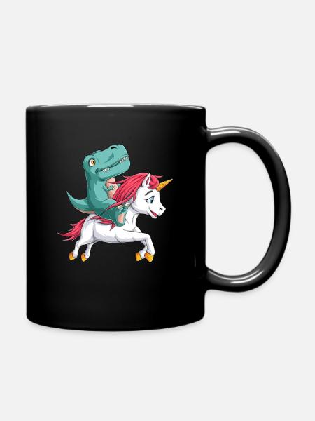 Bébé T Rex Licorne Dinosaure Mignon Garçon Cadeau - Mug uni - noir
