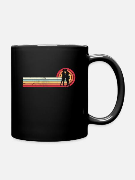 Vintage Gay Men Couple Retro Sunset Cadeau - Mug uni - noir