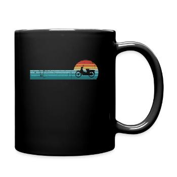 Vintage Moped Retro Sunset Cadeau - Mug uni - noir - Droite