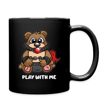 Spiel Mit Mir BDSM Teddybär Bondage Sklave - Tasse einfarbig - Schwarz - Rechts