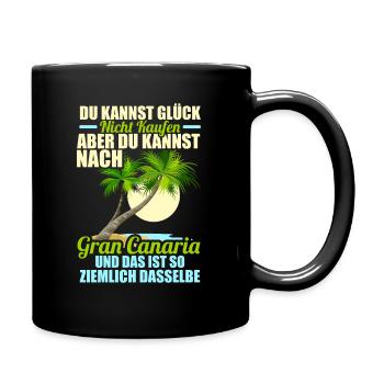 Gran Canaria Sehnsucht Kanaren Spanien - Tasse einfarbig - Schwarz - Rechts