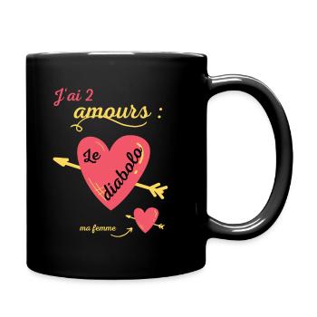 Cadeau humour diabolo cirque passion drôle - Mug uni - noir - Droite