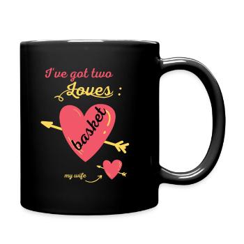 Gift basketball basketball funny sport passion - Full Colour Mug - black - Right