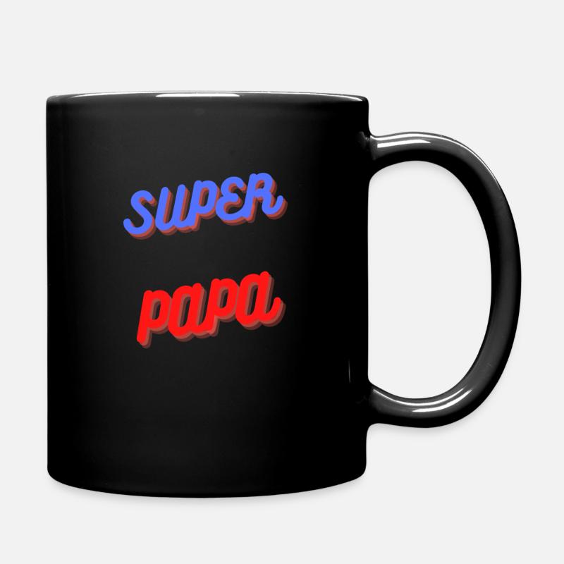 SUPER PAPA Cadeau - Mug uni - noir