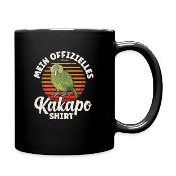 Papagei retro mein offizielles Kakapo - Tasse einfarbig - Schwarz - Rechts