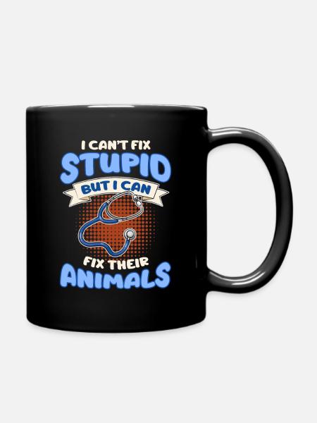 Fun Veterinarian Witz Veterinarian Veterinarian - Full Colour Mug - black