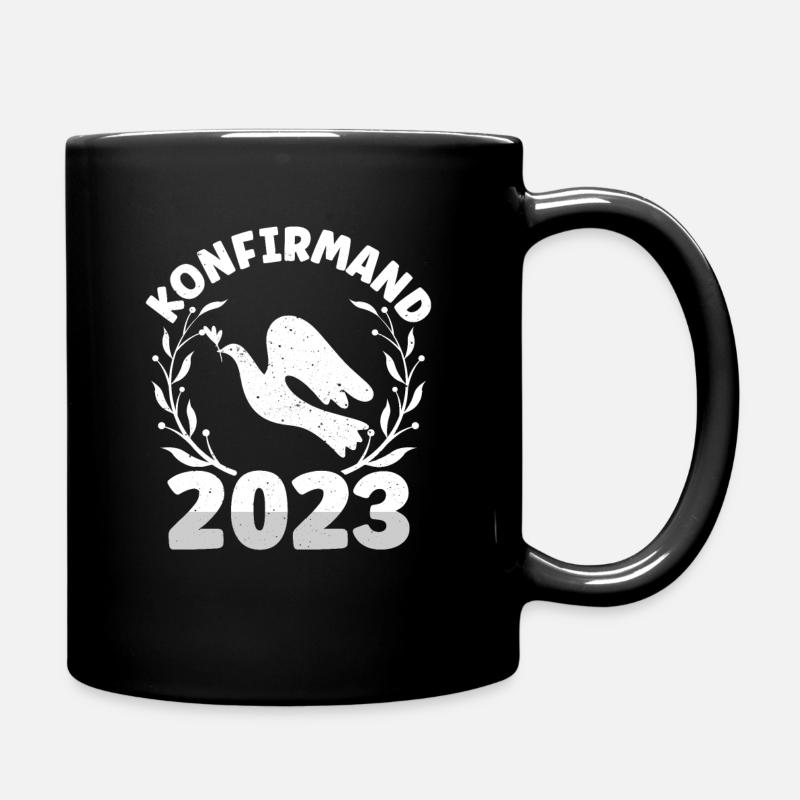 Konfirmation 2023 Konfirmand - Tasse einfarbig - Schwarz