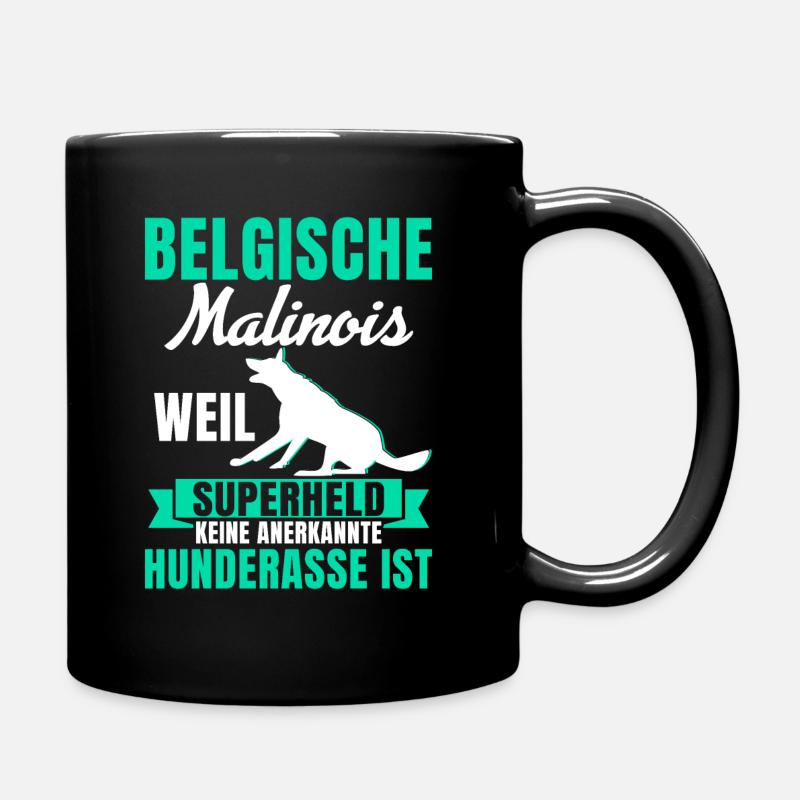 Belgischer Malinois Supherheld Hunderasse - Tasse einfarbig - Schwarz