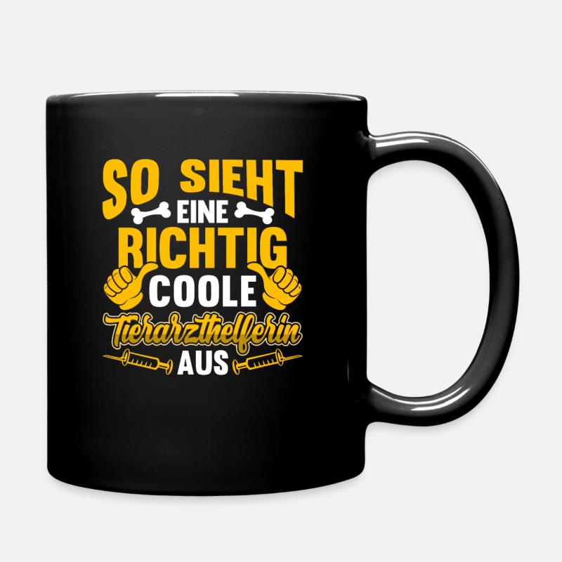 So sieht eine coole Tierarzthelferin aus TFA - Tasse einfarbig - Schwarz