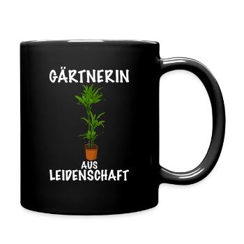 Gärtnerin aus Leidenschaft Topf Pflanze - Tasse einfarbig - Schwarz - Rechts