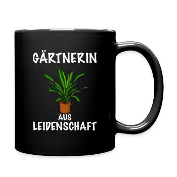 Gärtnerin aus Leidenschaft Topf Pflanze - Tasse einfarbig - Schwarz - Rechts