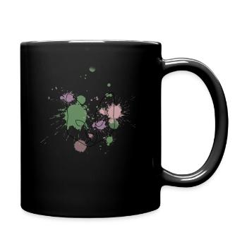 Splash Cat - Tasse einfarbig - Schwarz - Rechts