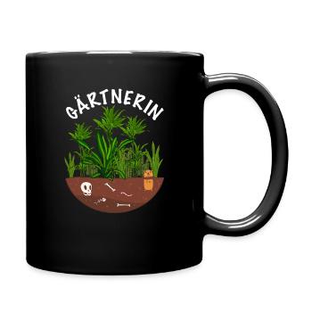 Gärtnerin Pflanzen - Tasse einfarbig - Schwarz - Rechts