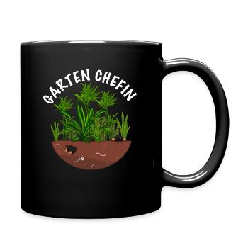 Garten Chefin - Tasse einfarbig - Schwarz - Rechts
