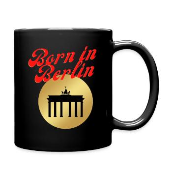 Born in Berlin - Tasse einfarbig - Schwarz - Rechts