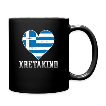 Kretakind Griechenland Urlaub Kreta - Tasse einfarbig - Schwarz - Rechts