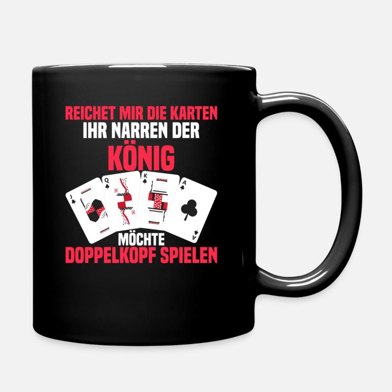 Doppelkopf reichet mir die Karten Kartenspiel - Tasse einfarbig - Schwarz