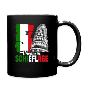 Schiefe Turm Pisa wieder in Schieflage Italien - Tasse einfarbig - Schwarz - Rechts