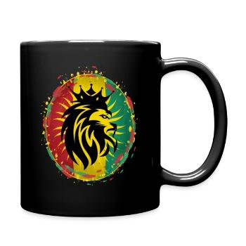 Rasta lion Reggae Rastafari - Mug uni - noir - Droite