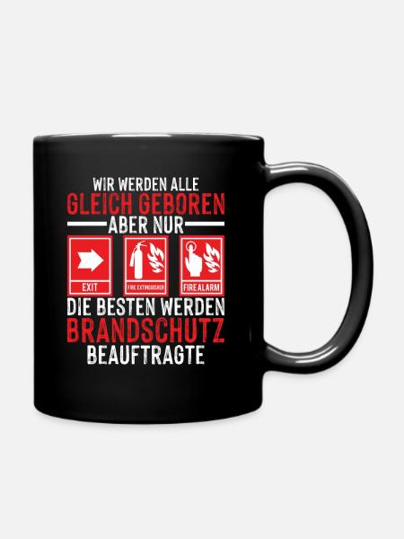 Nur die Besten werden Brandschutzbeauftragter - Tasse einfarbig - Schwarz
