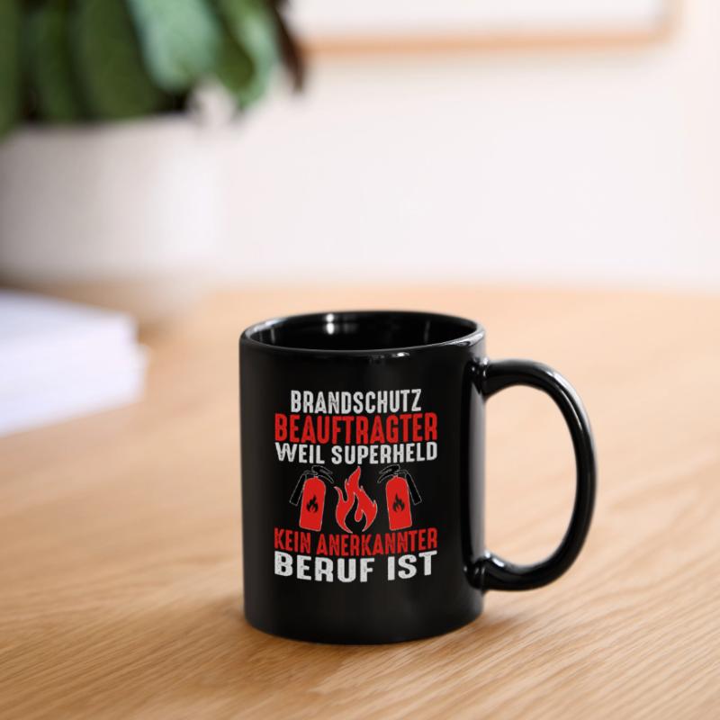 Brandschutzbeauftragter Superheld kein Beruf Tasse einfarbig