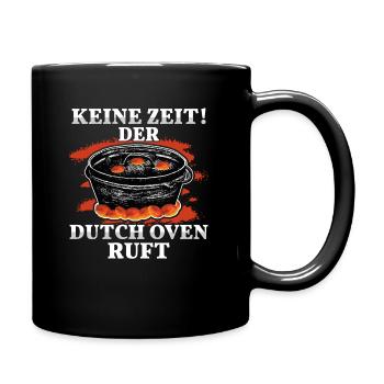 Der Dutch Oven ruft Dopfen Outdoor - Tasse einfarbig - Schwarz - Rechts