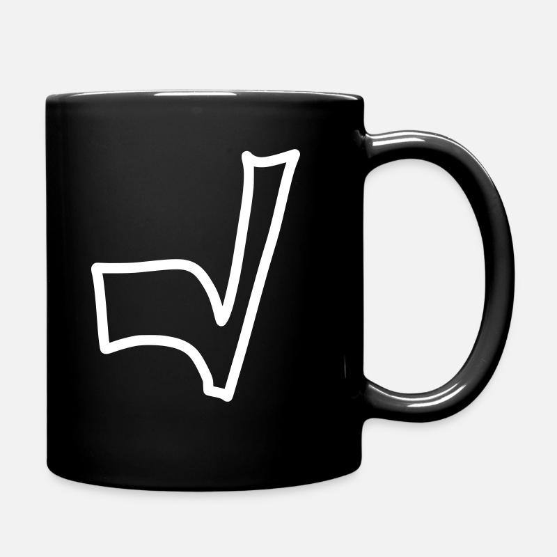 Hook Emoji Sketch Drawing - Full Colour Mug - black