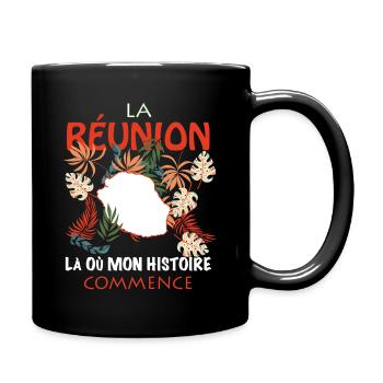 La Réunion La Où Mon Histoire Commence Cadeau - Mug uni - noir - Droite
