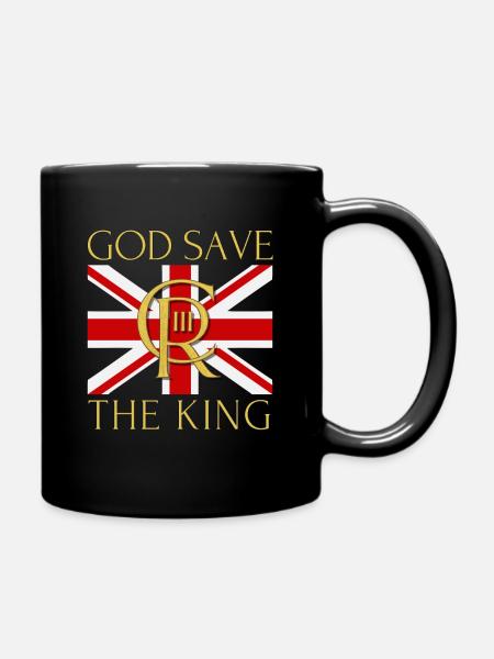 British King Coronation Charles England Flag - Full Colour Mug - black