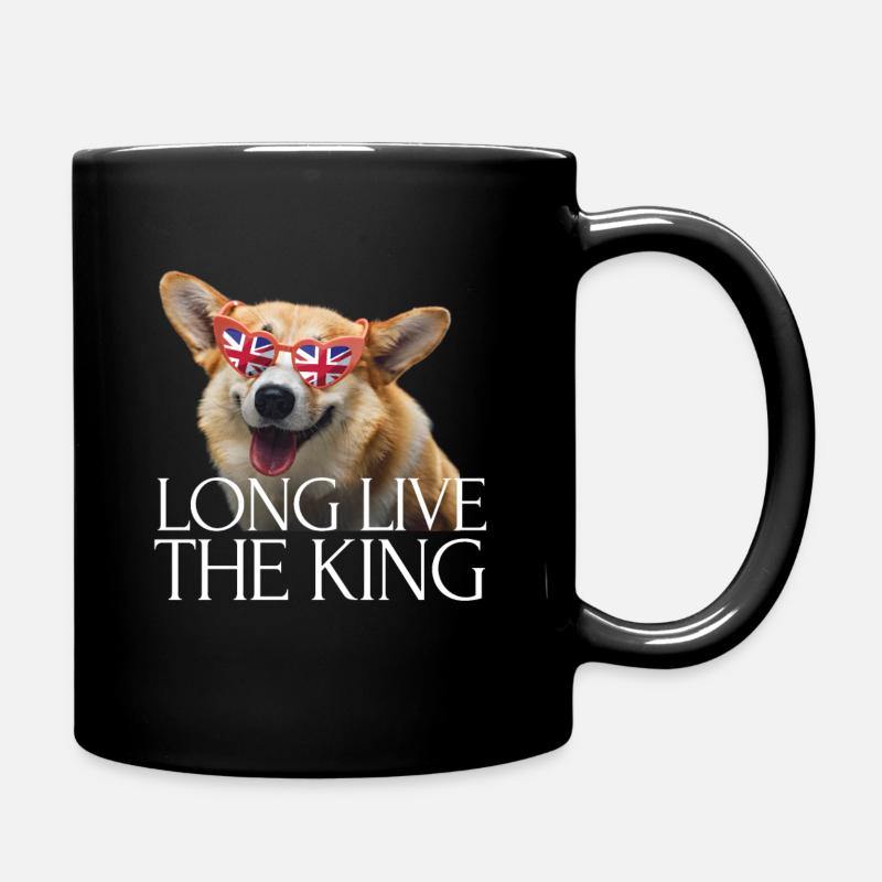 British King Coronation Charles England Flag - Full Colour Mug - black