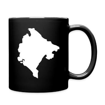 Montenegro Landkarte Flagge - Tasse einfarbig - Schwarz - Rechts