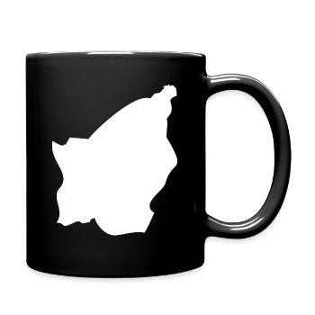 San Marino Landkarte Flagge - Tasse einfarbig - Schwarz - Rechts