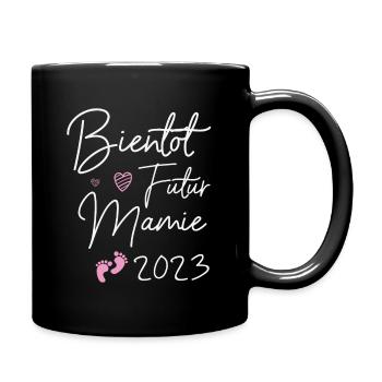 Bientôt Futur Mamie 2023 Nouvelle Grossesse - Mug uni - noir - Droite