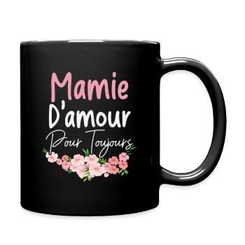 Mamie d'amour pour toujours maman - Mug uni - noir - Droite
