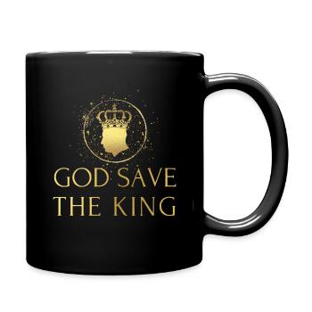 Britischer König Krönung Charles England Flagge - Tasse einfarbig - Schwarz - Rechts