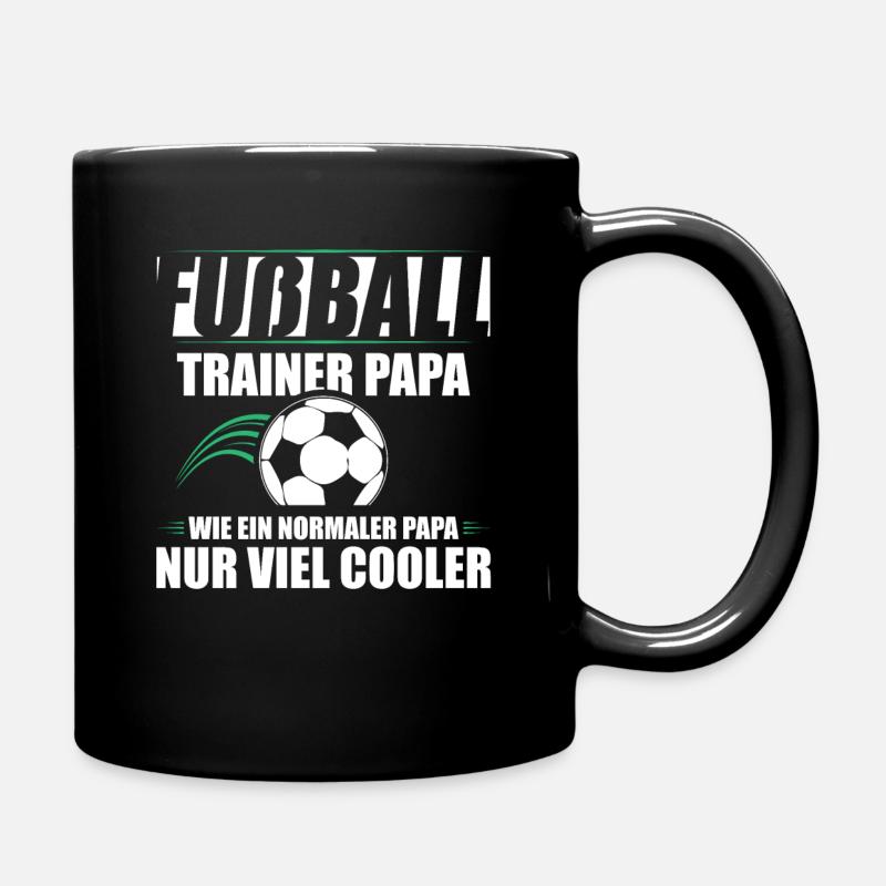 Fußball Trainer Papa Geschenkidee Vater - Tasse einfarbig - Schwarz