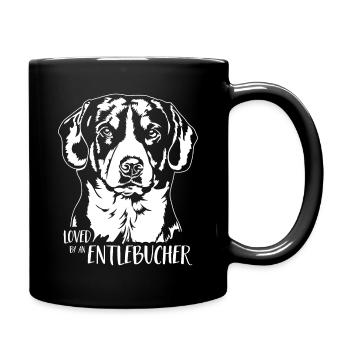 Adoré par un chien de montagne de l’Entlebucher Dogs Wilsigns - Mug uni - noir - Droite