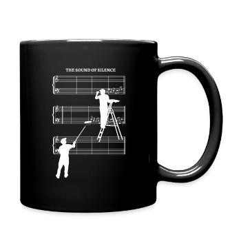 Sound Of Silence sheet music without sheet music with painters - Full Colour Mug - black - Right