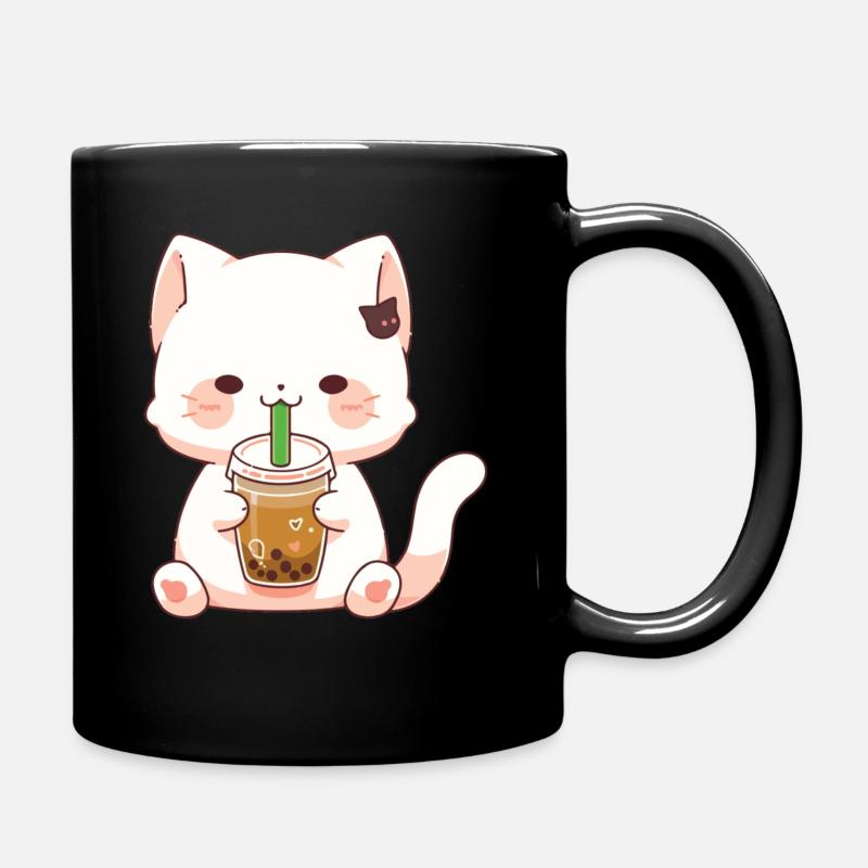 cute cat #2 - Full Colour Mug - black
