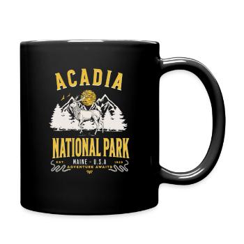Acadia Nationnal Park seit 1929 - Tasse einfarbig - Schwarz - Rechts