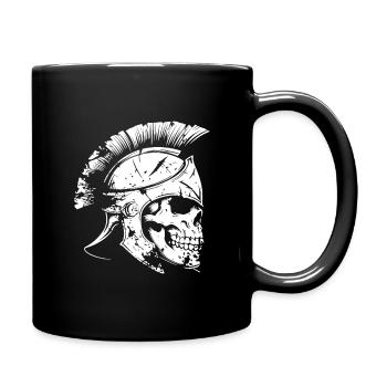Crâne Spartiate Sparte - Mug uni - noir - Droite