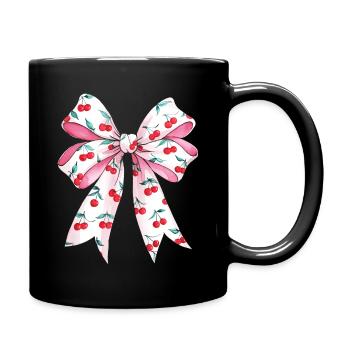 Cerises Jolie Femme Coquette - Mug uni - noir - Droite